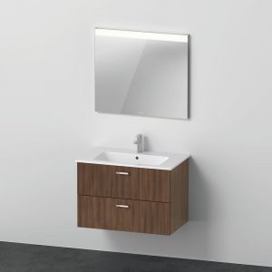Duravit ME by Starck Lavabo avec meuble sous-lavabo Xbase, avec miroir, XB0071021210000,