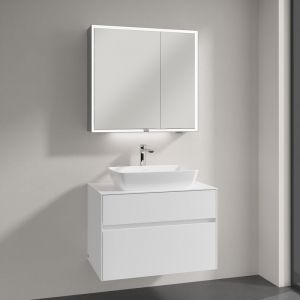 Villeroy & Boch Artis Vasque avec meuble sous-vasque Embrace, avec armoire de toilette My View Now, 41725801+A95500DH+A4558000, My View Now