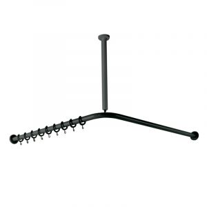 Hewi 801 Tringle de rideau de douche, avec fixation au plafond, 801.34.1061 90,