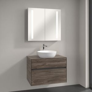 Villeroy & Boch Artis Vasque avec meuble sous-vasque Embrace, avec armoire de toilette My View 14, 417943R1+A95500RK+A4218000, My View 14