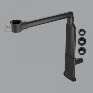 preotec Siphon gain de place plat de meuble pour vasque/lavabo et plan de toilette de jusqu&rsquo;&agrave; 1 cm, PR2000+GUM#NEW,