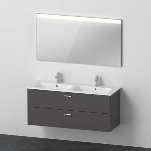 Duravit ME by Starck Lavabo avec meuble sous-lavabo Xbase, avec miroir, XB007404949,