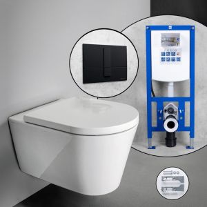 Pack complet WC suspendu Kartell LAUFEN et bâti-support neeos,, H8203370000001+16791BM#SET,