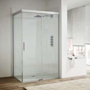 Koralle S600Plus Porte coulissante, avec &eacute;l&eacute;ment fixe, avec paroi lat&eacute;rale, V1197S7520QP1, S600Plus DSTD2 160 L