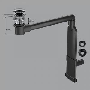 preotec Siphon gain de place de meuble pour vasque/lavabo et plan de toilette de jusqu’à 4 cm,, PR2000+PR2001+PR2100CR#NEW,