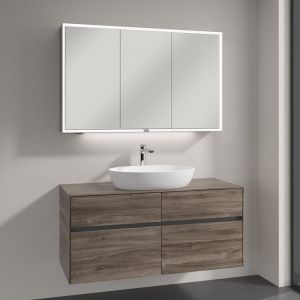 Villeroy & Boch Artis Vasque avec meuble sous-vasque Embrace, avec armoire de toilette My View Now, 41986101+A95700RK+A4551200, My View Now