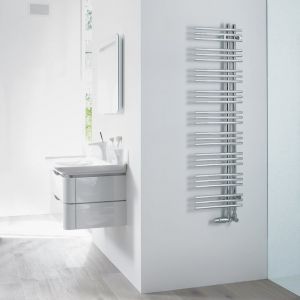 Zehnder Yucca Asym Sèche-serviettes, fonctionnement mixte ou à eau chaude, ZY300338CR00000, YAC-130-040