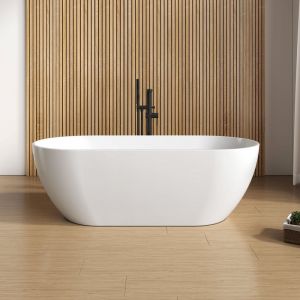 rivea Malie Baignoire en îlot pour systèmes de vidage et de trop-plein individuels L : 180 l : 80 cm, BR0072WH,