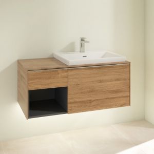 Villeroy & Boch Subway 3.0 Vasque avec meuble bas, 2 tiroirs, 4A706GRW+C571L0RH,