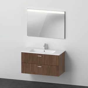 Duravit ME by Starck Lavabo avec meuble sous-lavabo Xbase, avec miroir, XB0072021210000,