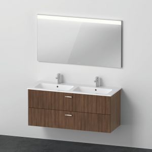 Duravit ME by Starck Lavabo avec meuble sous-lavabo Xbase, avec miroir, XB0074021210000,