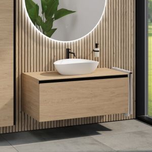 rivea Dia Meuble sous-vasque l: 120 cm, 1 tiroir, vasque l: 60 cm, blanc mat, BR0536WM+BR0039SO+BR0004SO,