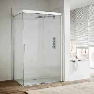 Koralle S600Plus Porte coulissante, avec &eacute;l&eacute;ment fixe, avec paroi lat&eacute;rale, V1197S7520TA1, S600Plus DSTD2 160 L