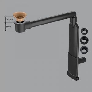 preotec Siphon gain de place de meuble pour vasque/lavabo et plan de toilette de jusqu’à 1 cm,, PR2000+PR2400RB#NEW,