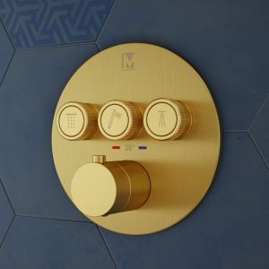 Mariner Eden round Mitigeur thermostatique pour 3 sorties, rond, EDE1903-OB,