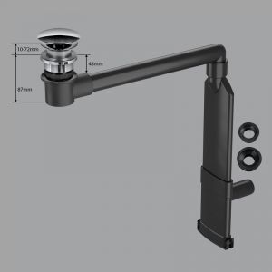 preotec Siphon gain de place de meuble pour vasque/lavabo et plan de toilette de jusqu’à 4 cm,, PR2000+PR2001+PR2300CR#NEW,