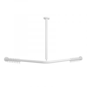 Villeroy & Boch ViCare Tringle de rideau de douche, avec fixation au plafond, 92170668,