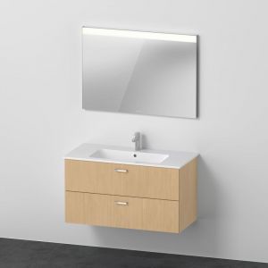 Duravit ME by Starck Lavabo avec meuble sous-lavabo Xbase, avec miroir, XB0072030300000,
