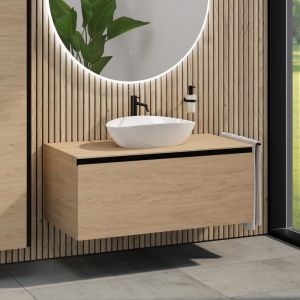 rivea Dia Meuble sous-vasque l: 120 cm, 1 tiroir, vasque l: 60 cm, blanc, BR0536WH+BR0039SO+BR0004SO,