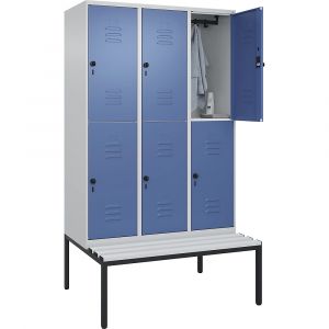 Vestiaire à deux étages Classic PLUS avec banc C+P