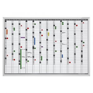 magnetoplan Kit de planning annuel, avec accessoires de montage, l x h 920 x 625 mm