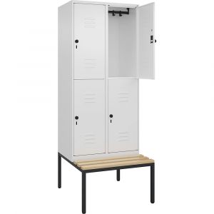Vestiaire à deux étages Classic PLUS avec banc C+P