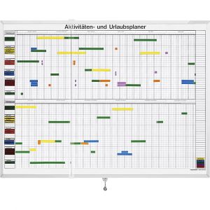 magnetoplan Kit de planning annuel, semaine de 7 jours, pour 30 employés