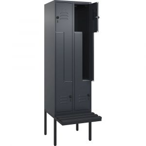 Vestiaire à portes en Z Classic PLUS avec banc C+P