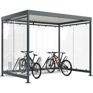 Abri K&ouml;ln avec supports pour cycles mod&egrave;le 4700 XBF WSM