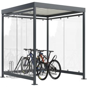 Abri K&ouml;ln avec supports pour cycles mod&egrave;le 4700 XBF WSM