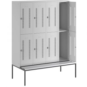 Vestiaire &agrave; deux &eacute;tages Berlin 1 avec banc Wolf