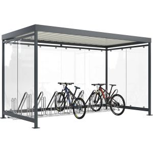 Abri K&ouml;ln avec supports pour cycles mod&egrave;le 4700 XBF WSM