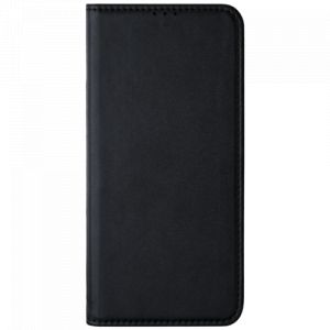 Coque clapet folio avec fente pour cartes & support pour samsung galaxy a40 2019, noir