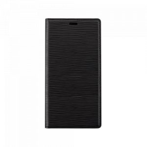 Diarycase 2.0 coque clapet en cuir véritable avec support aimanté pour apple iphone 12 mini, noir minuit