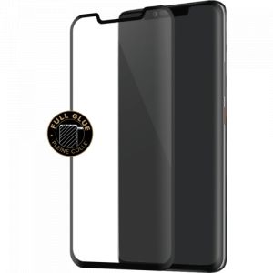 (o) protection d'écran élite en verre trempé bord à bord incurvé pour huawei mate 20 pro, noir