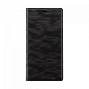 Diarycase 2.0 coque clapet en cuir véritable avec support aimanté pour apple iphone 12/12 pro, minuit noir