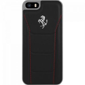 Ferrari 488 coque en cuir veritable pour apple iphone 5/5s/se, noir