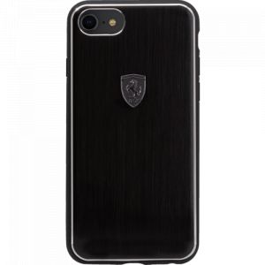 Ferrari heritage coque en aluminium pour iphone 7/8, noir