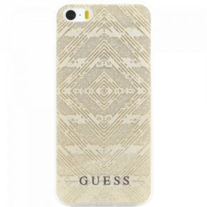 Guess aztec 3d effect pour apple iphone 5/5s/se, étincelante dorée