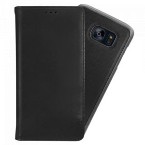 Étui et coque slim magnétique 2-en-1 pour samsung galaxy s7 edge, noir