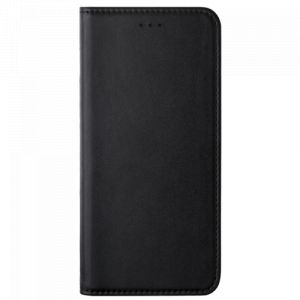 Coque clapet folio avec fente pour cartes & support pour samsung galaxy a6+ (2018), noir