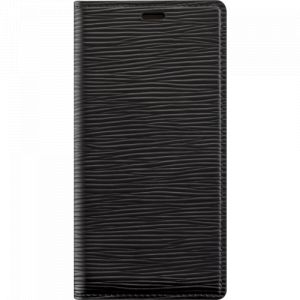 Diarycase 2.0 coque clapet en cuir véritable avec support aimanté pour apple iphone 11 pro, noir minuit