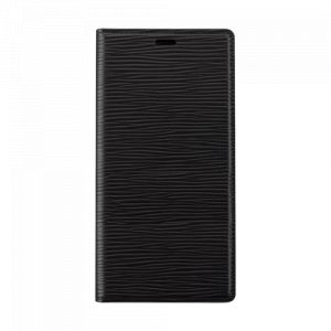 Diarycase 2.0 coque clapet en cuir véritable avec support aimanté pour apple iphone 14, minuit noir