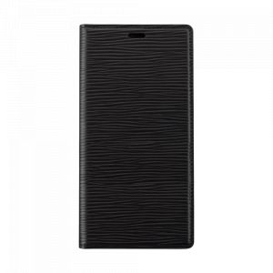 Diarycase 2.0 coque clapet en cuir véritable avec support aimanté pour apple iphone 14 pro, minuit noir