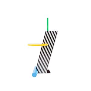 Table d'appoint guéridon - FLAMINGO Jaune et vert