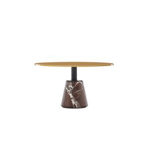 Table basse - MENHIR A &Oslash; 80 Moutarde Marbre rouge mat Levanto