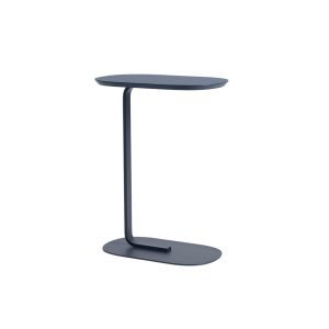 Table d'appoint guéridon - RELATE H 73 Gris bleu MDF recouvert de linoléum, acier finition époxy