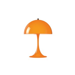 Lampe &agrave; poser - PANTHELLA 250 Orange Acier poin&ccedil;onn&eacute;, aluminium