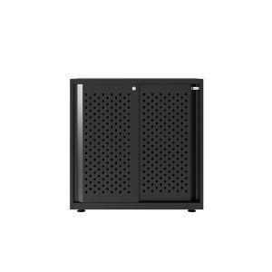 Meuble de rangement - GLIDE L 80 Noir Acier finition époxy L 80 x P 47 x H 80 cm