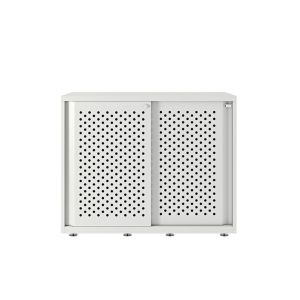 Meuble de rangement - GLIDE L 100 Acier finition époxy Blanc Chalk L 100 x P 47 x H 80 cm